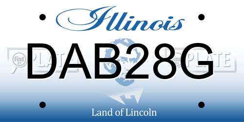 DAB28G Illinois License Plate