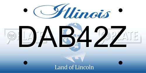 DAB42Z Illinois License Plate