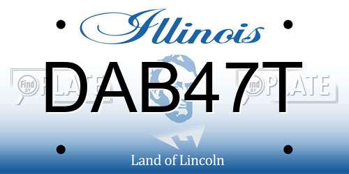 DAB47T Illinois License Plate