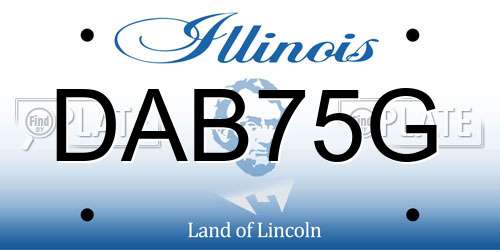 DAB75G Illinois License Plate
