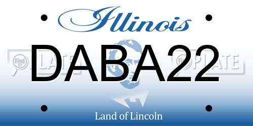 DABA22 Illinois License Plate