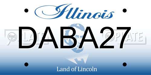 DABA27 Illinois License Plate
