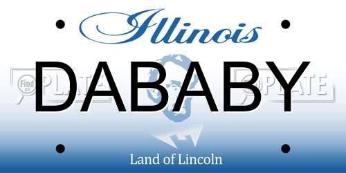 DABABY Illinois License Plate