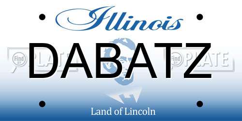 DABATZ Illinois License Plate
