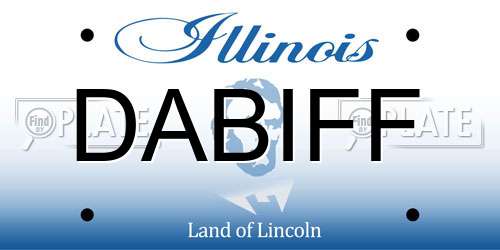 DABIFF Illinois License Plate