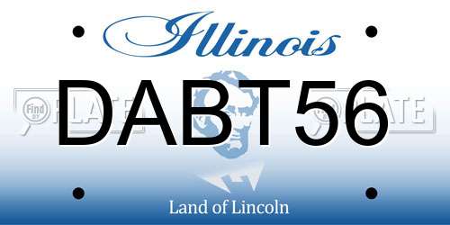 DABT56 Illinois License Plate