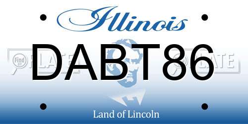 DABT86 Illinois License Plate