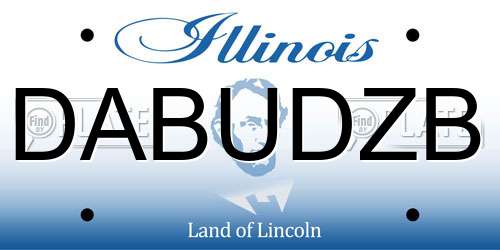 DABUDZB Illinois License Plate