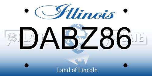 DABZ86 Illinois License Plate