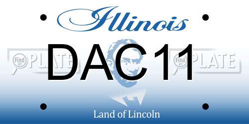 DAC11 Illinois License Plate