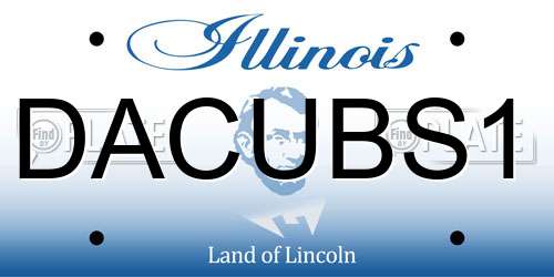 DACUBS1 Illinois License Plate