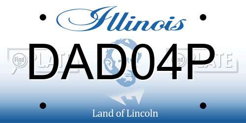 DAD04P Illinois License Plate