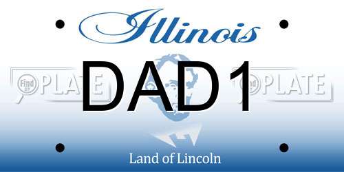 DAD1 Illinois License Plate