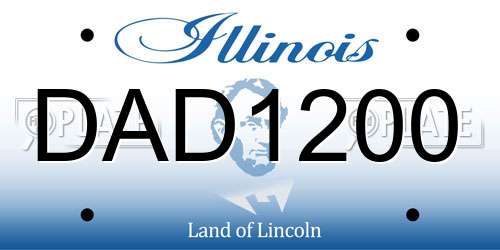 DAD1200 Illinois License Plate