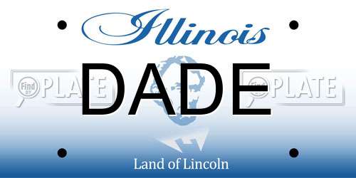 DADE Illinois License Plate