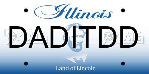 DADITDD Illinois License Plate