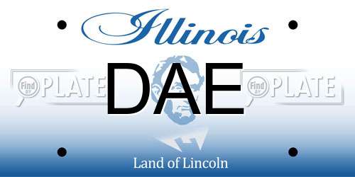 DAE Illinois License Plate