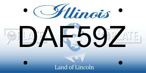 DAF59Z Illinois License Plate