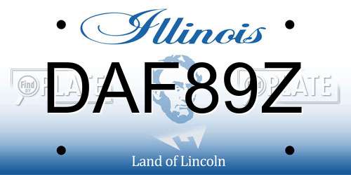 DAF89Z Illinois License Plate