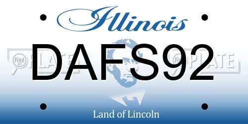 DAFS92 Illinois License Plate