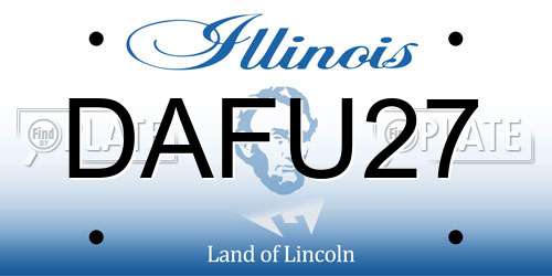 DAFU27 Illinois License Plate