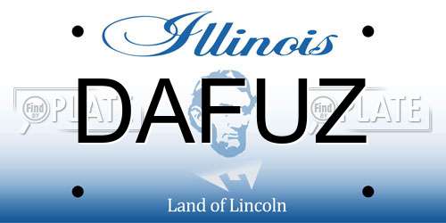 DAFUZ Illinois License Plate