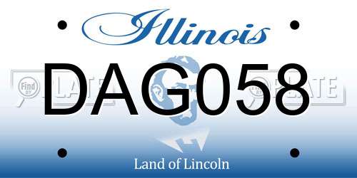DAG058 Illinois License Plate