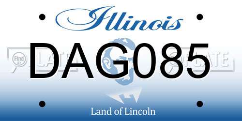 DAG085 Illinois License Plate