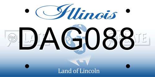 DAG088 Illinois License Plate