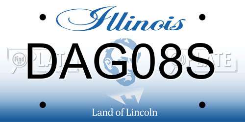 DAG08S Illinois License Plate