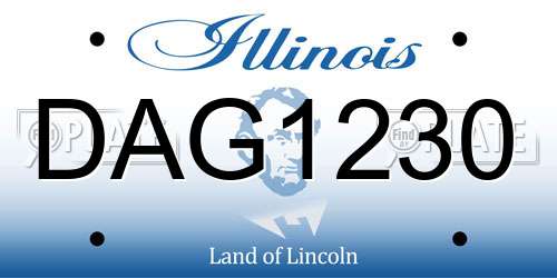 DAG1230 Illinois License Plate