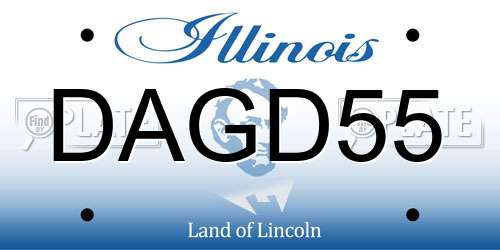 DAGD55 Illinois License Plate
