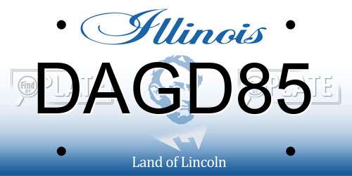DAGD85 Illinois License Plate