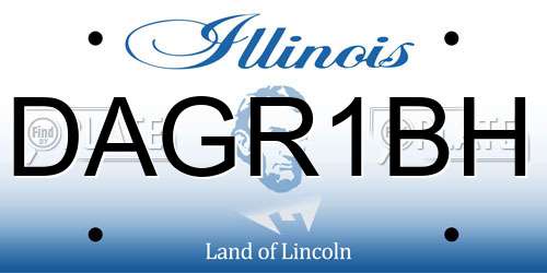 DAGR1BH Illinois License Plate