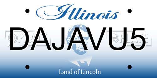 DAJAVU5 Illinois License Plate