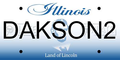DAKSON2 Illinois License Plate