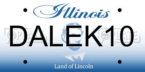 DALEK10 Illinois License Plate