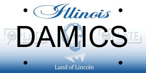DAMICS Illinois License Plate