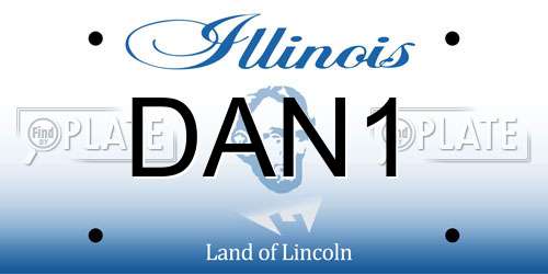 DAN1 Illinois License Plate