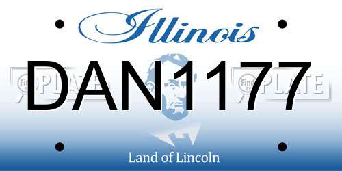 DAN1177 Illinois License Plate