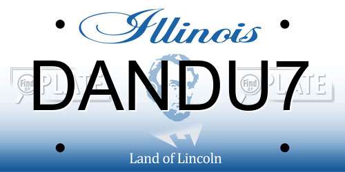 DANDU7 Illinois License Plate