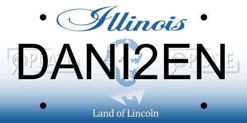DANI2EN Illinois License Plate