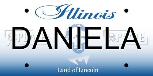 DANIELA Illinois License Plate