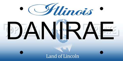 DANIRAE Illinois License Plate