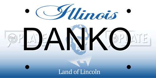 DANKO Illinois License Plate