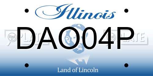 DAO04P Illinois License Plate