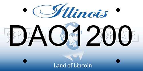 DAO1200 Illinois License Plate