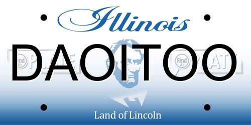 DAOITOO Illinois License Plate