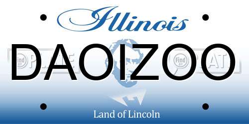 DAOIZOO Illinois License Plate