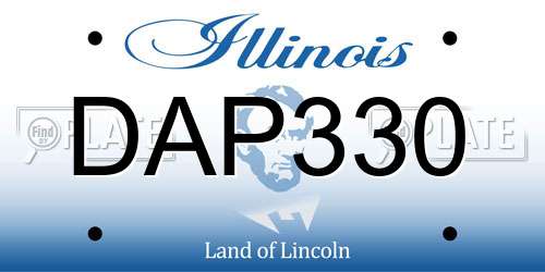 DAP330 Illinois License Plate
